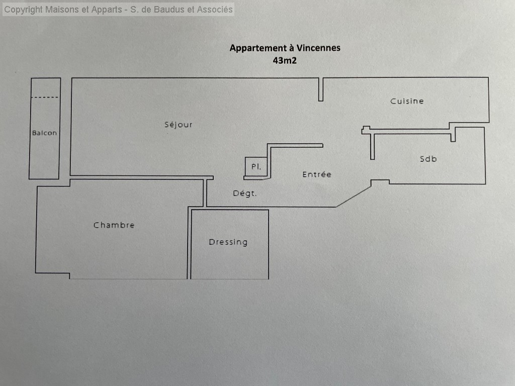 Appartement à vendre, VINCENNES, 43 m², 2 pièces